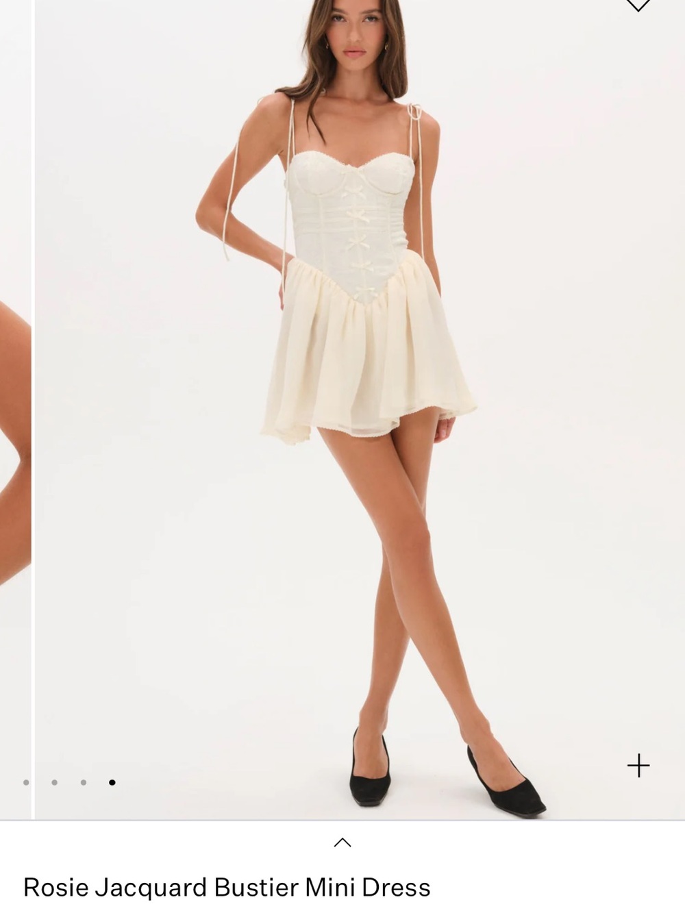 For Love And Lemons Ivory Bustier Mini Dress